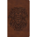 ESV Thinline Bible, Red Letter (Trutone, Brown, Royal Lion Design) - Imitation Leather