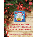 Colour & fold your own origami advent calendar - 25 Christmas boxes with lids: UK edition - Paperback