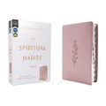 Niv, Spiritual Habits Bible, Leathersoft, Pink, Red Letter, Thumb Indexed, Comfort Print: Learn to Live a Gospel-Centered Life - Imitation Leather