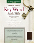 The Hebrew-Greek Key Word Study Bible: Nasb-77 Edition, Brown Genuine Goatskin - Leather