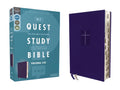 Niv, Quest Study Bible, Personal Size, Leathersoft, Blue, Thumb Indexed, Comfort Print: The Only Q and A Study Bible - Imitation Leather