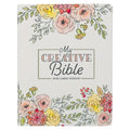 KJV Holy Bible, My Creative Bible, Faux Leather Flexible Cover - Ribbon Marker, King James Version, White Floral - Leather