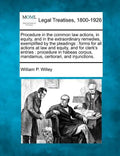 Procedure in the Common Law Actions, in Equity, and in the Extraordinary Remedies, Exemplified by the Pleadings: Forms for All Actions at Law and Equi - Paperback