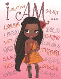 I Am: Positive Affirmations for Kids Self-Esteem and Confidence Coloring Book For Girls Kids Books About Diversity - Paperback