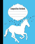 Composition Notebook: Fun Unicorn Composition Notebook Wide Ruled 7.5 x 9.25 in, 100 pages book for kids, teens, school, students and gifts - Paperback