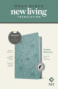 NLT Thinline Reference Bible, Filament Enabled (Leatherlike, Floral Leaf Teal, Indexed, Red Letter) - Imitation Leather