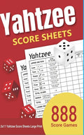 Yahtzee Score Sheets: 888 Yahtzee Score Sheets Large Print 8.5"x11" Games - Hardcover