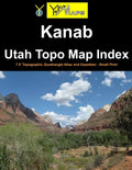Kanab Utah Topo Map Index: 7.5' Topographic Quadrangle Atlas and Gazetteer - Small Print - Paperback