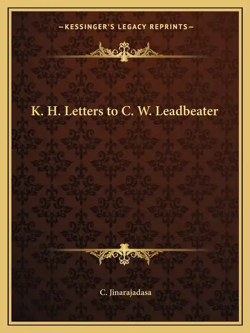 K. H. Letters to C. W. Leadbeater - Paperback