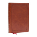 KJV Giant Print End-Of-Verse Reference Bible, Brown Leathersoft, Red Letter, Comfort Print - Imitation Leather
