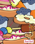 Donut-Book: donut and ice cream print cover - Paperback