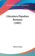 Literatura Populara Romana (1883) - Hardcover