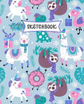 Sketchbook: Sloth, Unicorn and Llama Sketch Book for Kids - Practice Drawing and Doodling - Fun Sketching Book for Toddlers & Twee - Paperback
