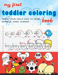 My First Toddler Coloring Book: coloring cartooning (teach your child how to draw animals, humans, cars..)journal, notebook - Paperback