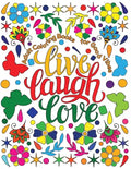Adult Coloring Book for Good Vibes: Live Laugh Love Motivational and Inspirational Sayings Coloring Book for Adults - Paperback