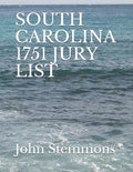 South Carolina 1751 Jury List - Paperback