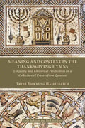 Meaning and Context in the Thanksgiving Hymns: Linguistic and Rhetorical Perspectives on a Collection of Prayers from Qumran - Paperback