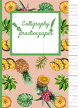 Calligraphy Practice paper: Zinnwaldite watercolor hand writing workbook tropical school, fruit punch for adults & kids 120 pages of practice shee - Paperback