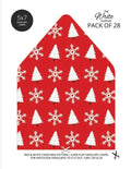 Christmas Pattern Envelope Liners Euro Flap 5x7 with Red & White Design: For Invitation Envelopes for Holidays, Birthdays, Weddings (28 Pack) - Paperback