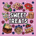 Bold and Easy Sweet Treats Coloring Book: 51 Large and Easy Designs Featuring Adorable Sweets for Seniors and Kids - Paperback