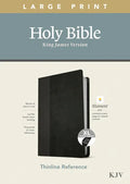 KJV Large Print Thinline Reference Bible, Filament Enabled Edition (Red Letter, Leatherlike, Black/Onyx, Indexed) - Imitation Leather