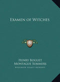 Examen of Witches - Hardcover