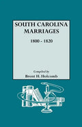 South Carolina Marriages, 1800-1820 - Paperback