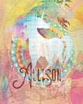 Allison: Colorful Rainbow Unicorn - 100 Pages 8"X10" Girl's Composition Wide Ruled Notebook - Paperback