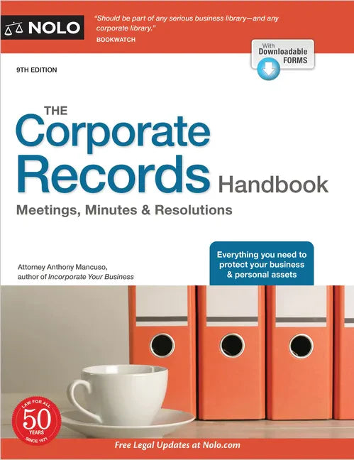 The Corporate Records Handbook: Meetings, Minutes & Resolutions - Paperback