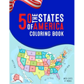 50 The States of America Coloring Book: 50 State Maps, Capitals, Animals, Birds, Flowers, Mottos, Cities, Population, Regions Perfect Easy To Color An - Paperback