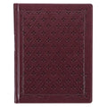 KJV Holy Bible, Large Print Note-Taking Bible, Faux Leather Hardcover - King James Version, Burgundy - Leather