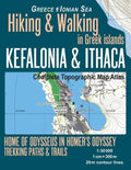 Kefalonia & Ithaca Complete Topographic Map Atlas 1: 30000 Greece Ionian Sea Hiking & Walking in Greek Islands Home of Odysseus in Homer's Odyssey: Tr - Paperback