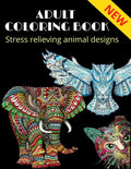 Adult Coloring Book, stress relieving animal designs: Mandala, more than 40 different animal design (NEW) - Paperback