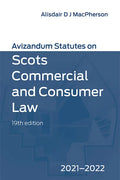 Avizandum Statutes on Scots Commercial and Consumer Law: 2021-2022 - Paperback