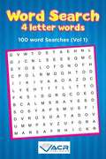 Word Search 4 letter Words: 100 Word Searches - Paperback