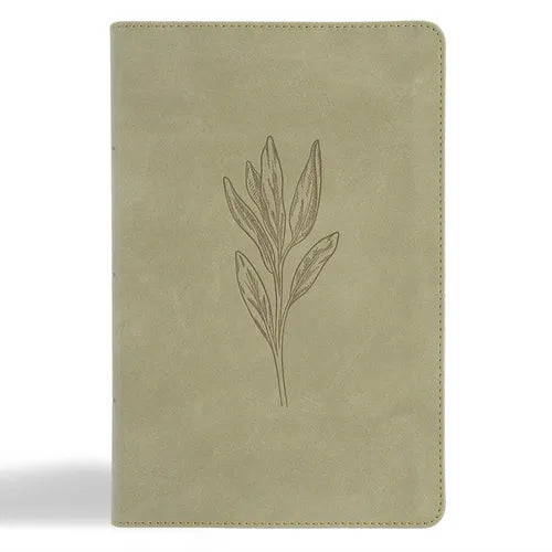 CSB Large Print Personal Size Reference Bible, Digital Study Edition, Sage Suedesoft Leathertouch, Indexed - Imitation Leather