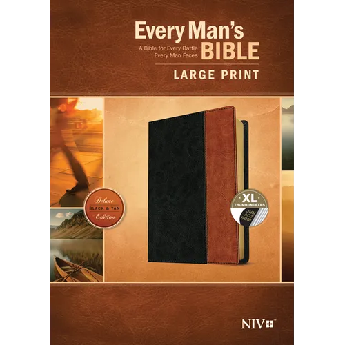 Every Man's Bible NIV, Large Print, Tutone - Imitation Leather