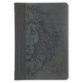 KJV Bible Compact Faux Leather, Black/Gray - Hardcover