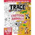 Trace Then Color: Cute Cartoon Animals: A Tracing and Coloring Book for Kids - Paperback