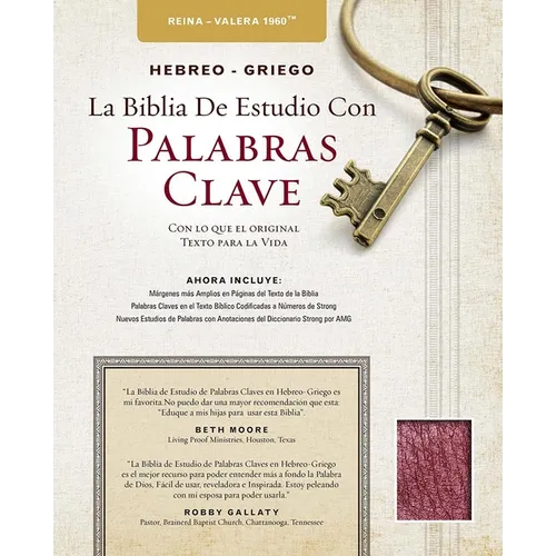 The Hebrew-Greek Key Word Study Bible Spanish Edition: Reina-Valera 1960 Edition Bonded Burgundy - Bonded Leather