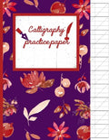 Calligraphy Practice paper: Floral red watercolor hand writing workbook for adults & kids 120 pages of practice sheets to write in (8.5x11 Inch). - Paperback