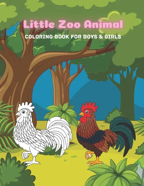 Little Zoo Animal - Coloring Book For Boys & Girls - Paperback