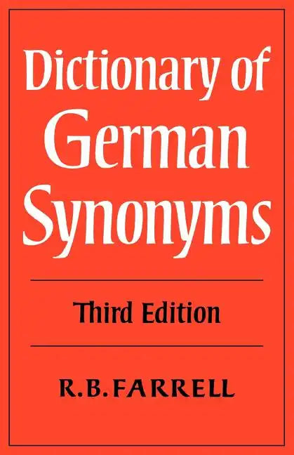 Dictionary of German Synonyms - Paperback
