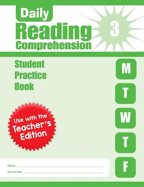 Daily Reading Comprehension, Grade 3 Student Edition Workbook - Paperback