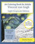Art Coloring Book for Adults: Vincent van Gogh: Light Grayscale Edition - Paperback