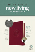 NLT Personal Size Giant Print Bible, Filament Enabled (Leatherlike, Aurora Cranberry, Indexed, Red Letter) - Imitation Leather