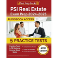 PSI Real Estate Exam Prep 2024-2025: 5 Practice Tests and PSI National License Study Guide [Audiobook Access] - Paperback