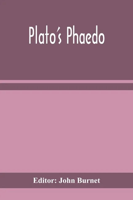 Plato's Phaedo - Paperback