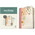 NLT Wide Margin Bible, Filament Enabled (Leatherlike, Dusty Pink Blossoms, Indexed) - Imitation Leather