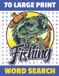 Fishing Word Search: 70 Large Print Challenging Puzzles For Fisherman Can You Find All The Fishing word ? Gift For Seniors and Adults. - Paperback
